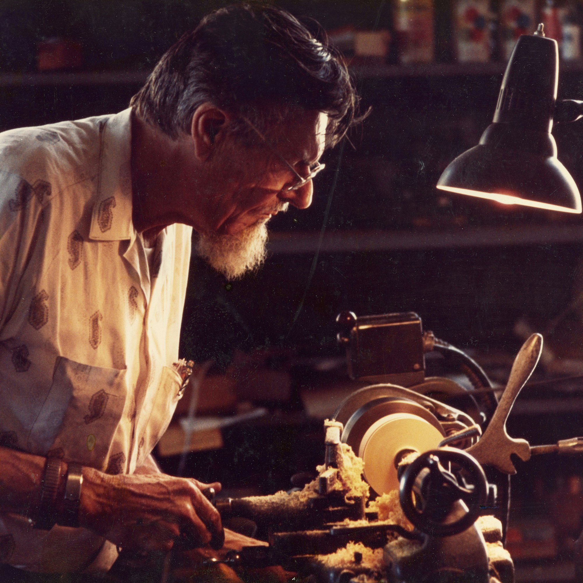 Paul W Klipsch working in the shop